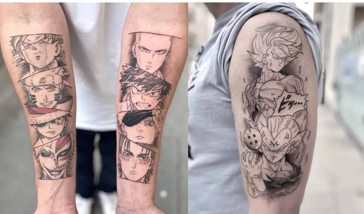 25 stylish anime themed tattoos for her and him 1