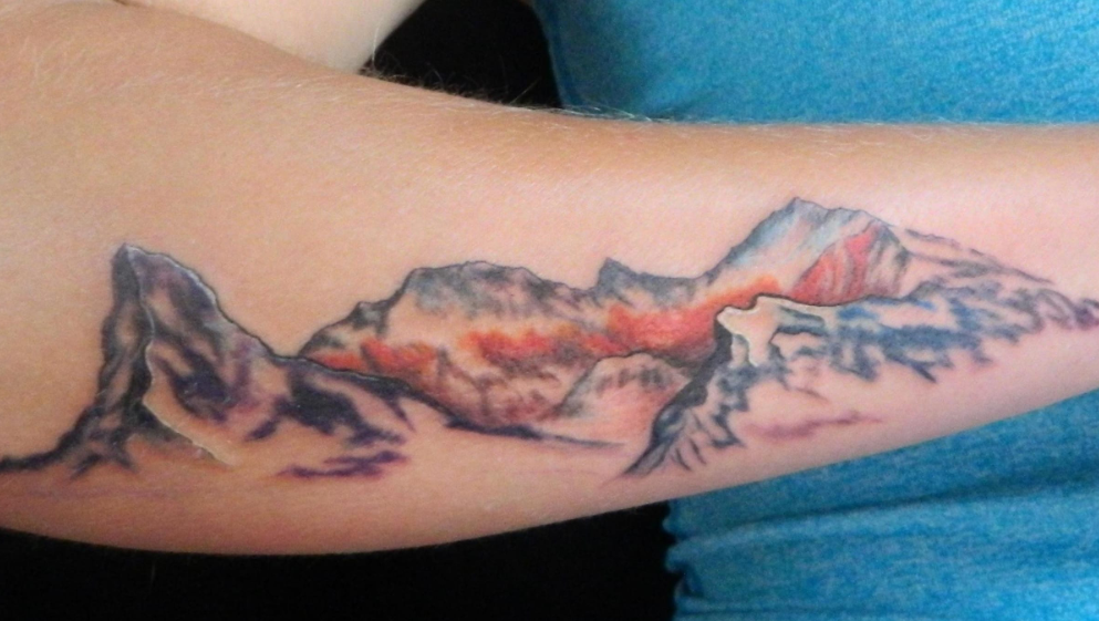 Tattoo ideas with landscapes and nature 2