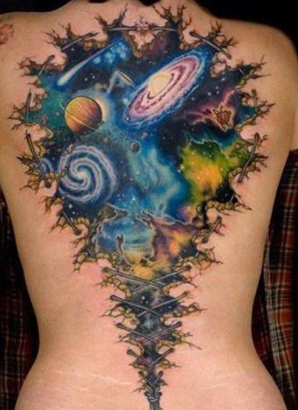 The best tattoos on the theme of space 2